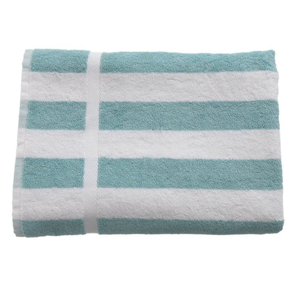 Pastel Aqua and White Hotel Stripe Pool Towel Pastel Aqua and White Hotel Stripe Pool Towel
